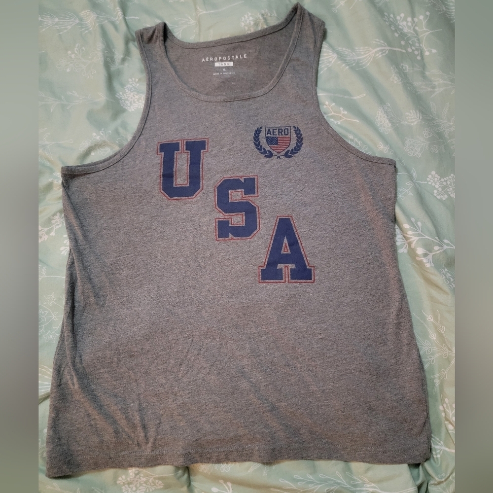 Aéropostale Charcoal Tank Top 100% Cotton Men's Size S